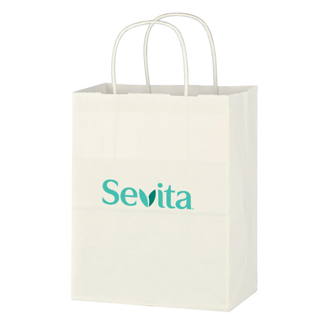 Kraft Paper White Shopping Bag